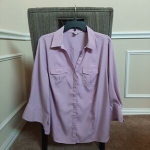 Cato Light Purple Women's Button-Down Shirt